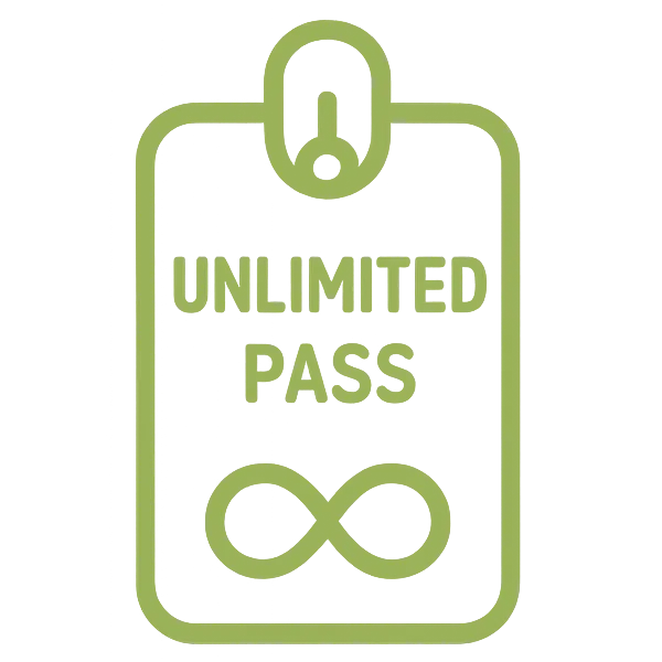 Unlimited pass image icon for eagle tier indoor golf simulator membership